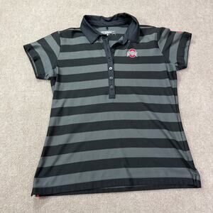 Nike Golf Ohio State Buckeyes Striped Polo Shirt - Women’s Medium